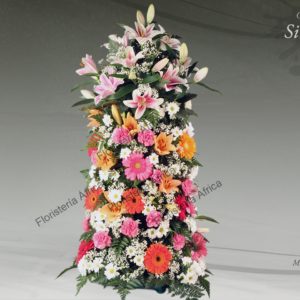 Columna floral funeraria modelo silvestre