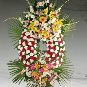Corona floral funeraria modelo P7
