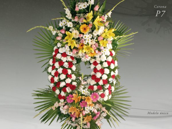 Corona floral funeraria modelo P7